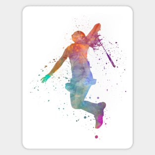 Badminton player in watercolor Magnet